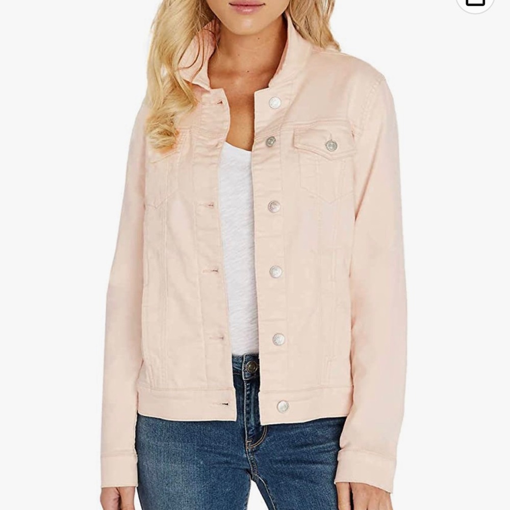 Buffalo light pink denim jacket like new